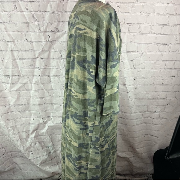 NWT Boutique Camo over-sized boxy duster cardigan grunge western boho casual - Picture 2 of 7